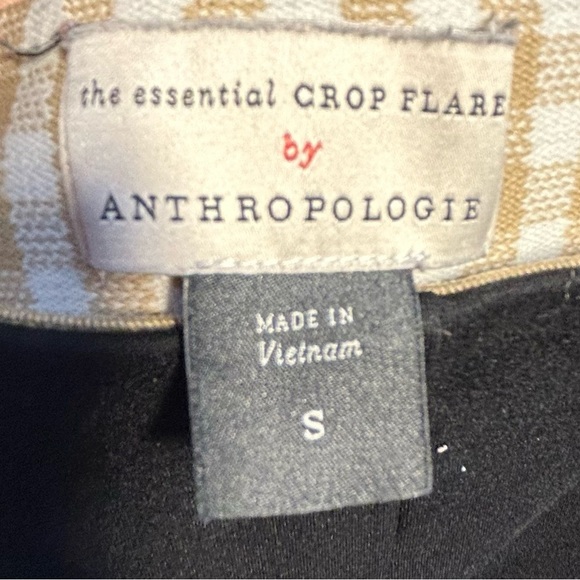 Anthroplogie Black Flared Pants with Contrast Stitching-27" - Picture 3 of 5